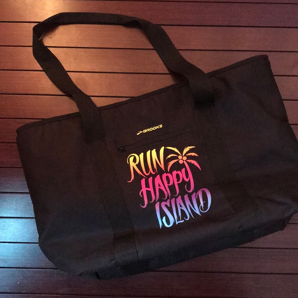 Brooks "Run Happy Island" Tote Bag